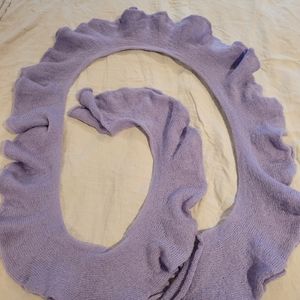 Benetton Mauve ruffle scarf